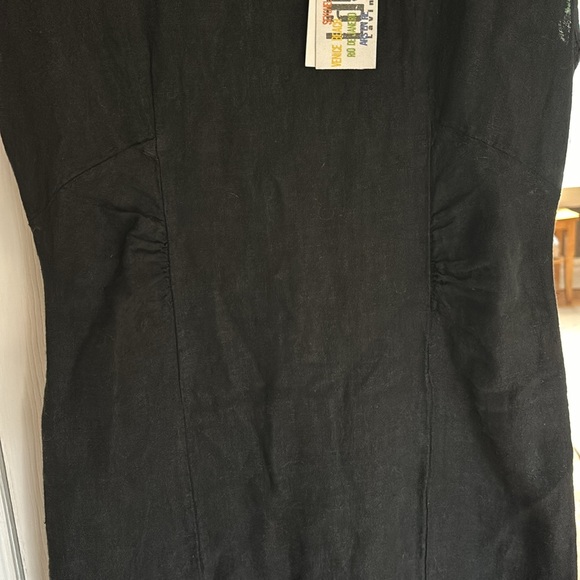 Never worn black 100% linen dress. Size S. Lavinia brand made in Italy. - Picture 3 of 12